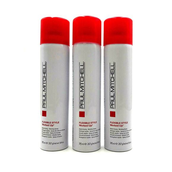 Paul Mitchell Flexible Style Worked up Quick Drying-Working Spray 9.4 oz-3 Pack - Picture 1 of 1